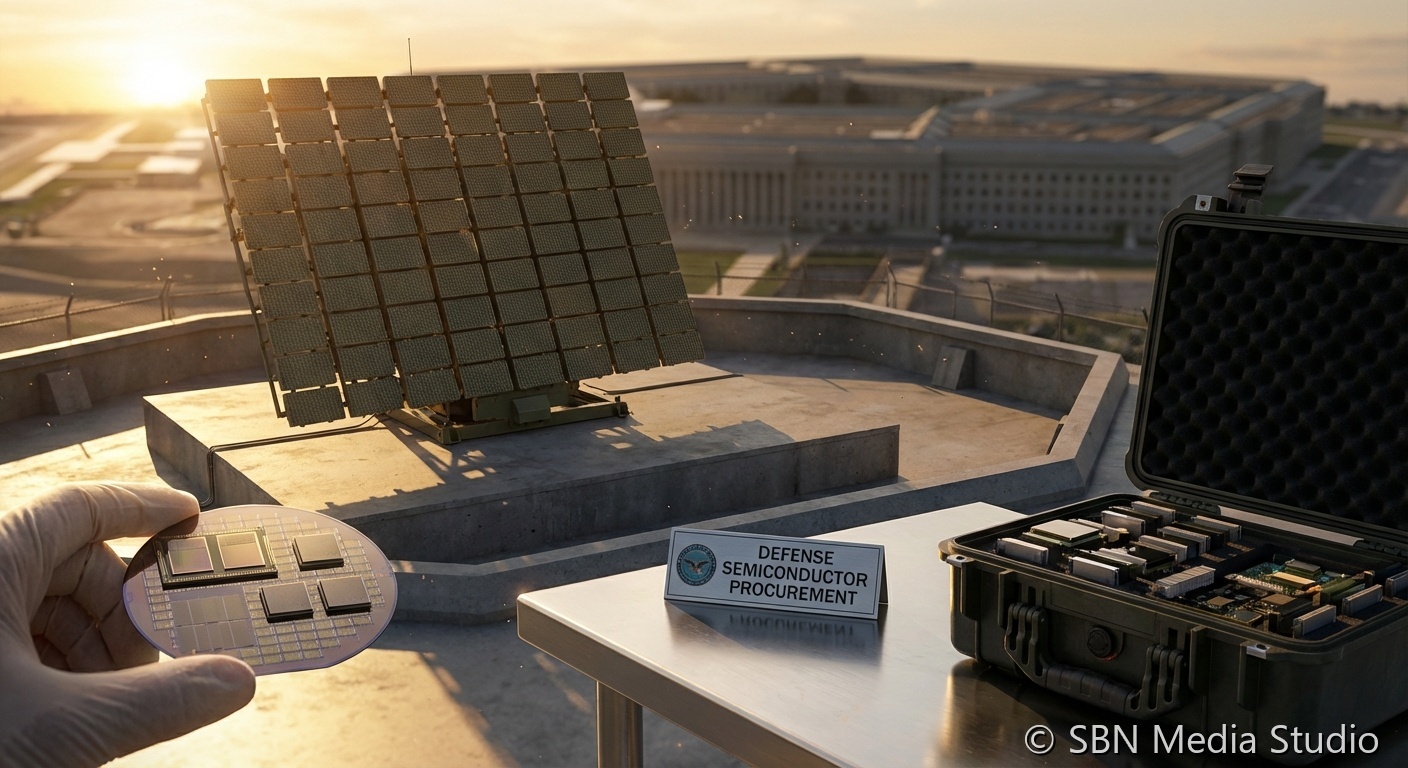 Military radar antenna defense system representing surging demand for defense semiconductors